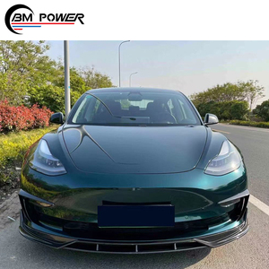 TSL Model3, faldón lateral de labio delantero negro brillante, conjunto de alerón difusor trasero, piezas de coche de estilo aerodinámico rápido, nueva condición - Product Image 6