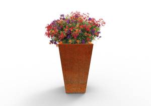 Pot de fleurs extérieur personnalisé en acier Corten - Product Image 3