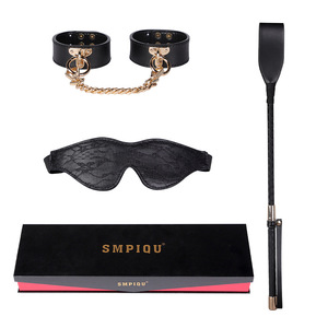 Sm Gift Box <b>Set</b> Black Leather Paddle Cuffs <b>Bondage</b> Props For Couples Valentine'S Day - Product Image 5