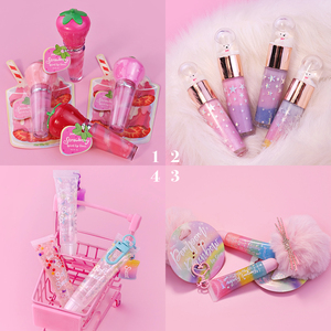 Base de aceite de brillo de labios para niños, conjunto de etiqueta privada vegana, sin crueldad, <span class=keywords><strong>unicornio</strong></span>, llavero vegano, brillo de labios, venta de fábrica - Product Image 4