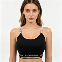 Sujetador Deportivo para Mujer, Personalizado OEM, Tejido Sin Costuras, Elástico, Transpirable, Absorbente de Sudor, Sin Varillas, para Gimnasio y Running