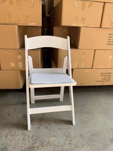 Ağır hafif dayanıklı istiflenebilir katlanabilir taşınabilir ziyafet parti için HDPE beyaz plastik reçine katlanır sandalyeler olaylar - Product Image 3