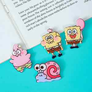 Broche Promocional al por Mayor de Bob Esponja, Lindo Broche de Acrílico con Diseño de Dibujos Animados, Pequeño Insignia Decorativa para Regalo - Product Image 2