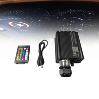 Décoration de plafond de voiture 18W, effet étoiles météores, moteur d'éclairage LED à fibres optiques RGB