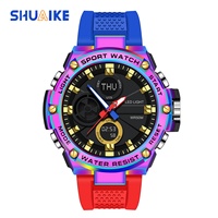Jam Tangan Olahraga Plastik Anti Air Kartun Unisex 2023, Jam Elektronik Digital Tahan Benturan dengan Fitur Stopwatch
