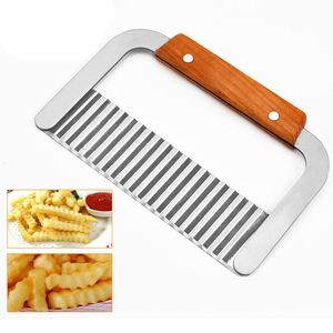 Coupe-frites manuel en acier inoxydable, couteau à ondulations pour pommes de terre, trancheuse à chips - Product Image 5