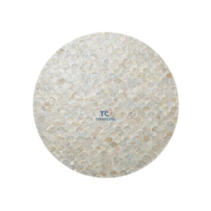 Elegant Product Mother Pearl Inlay Nacre Wood Eco-Friendly Round Boho Kitchen Table Decor Table <b>Placemat</b> Wholesale - Product Image 1