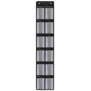 <b>Black</b> Cloth White Net 12 Mesh Bag Behind the Door Shoes Hanging Storage Bag Mesh Fabric Hanging Buggy Bag Household Supplies - Product Image 2
