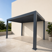 Pergola Bioclimatique Moderne en Aluminium Sweet Home avec Lames Orientables, Étanche, Taille Personnalisée, Kit Complet Motorisé ou Manuel pour Balcon