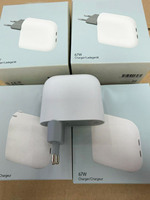 Adaptateur de chargeur double USB-C 67W, prise EU/US, charge rapide 45W, chargeur de type C pour Google, chargeur 67W d'origine