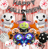 Balões decorados com filme de alumínio, balões de alumínio decorativos para halloween