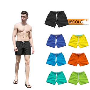 High Quality Quick Dry Solid Color Board Shorts Surfing Swim <b>Trunks</b> With Mesh Lining Swimwear <b>Men</b> Beach 3 Points Shorts - Product Image 1