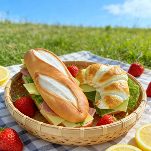 Cute Plastic Faux Food Sandwich Toast Bread French Baguette Croissant Cheese Slice Mozzarella Eco-Friendly Breakfast Lunch - Product Image 4