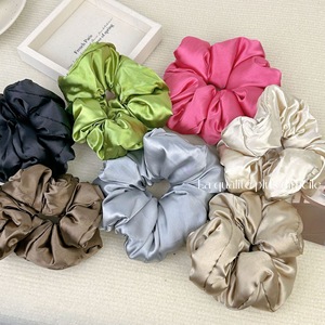 Luxury Ponytail Holder Hairband Elastic Fat <b>Hair</b> <b>Ties</b> Girls Silk Satin Fat Sponge <b>Hair</b> Band Pillow Scrunchie for Women - Product Image 4