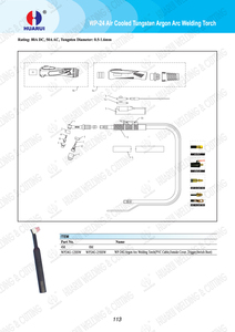 Cabezal de soplete de soldadura tig <span class=keywords><strong>wp24</strong></span>, para soplete de soldadura de gas tig de arco de argón - Product Image 5