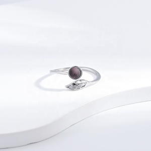 wholesale brass minimalist small pinky shell <b>ring</b> Square casual summer unique <b>cheap</b> open adjustable woman fashion <b>rings</b> - Product Image 3