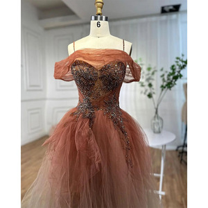 Bruine A-Lijn Mouwloze Galajurk 2023 Serene Heuvel La71423 Klaar Om Avondjurken Te Verzenden Voor Afstudeerfeest Voor Meisjes - Product Image 3