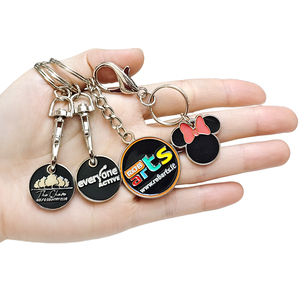 Porte-clés en métal gravé au laser, finition antique, personnalisable en acier inoxydable, avec émail souple, idéal pour la promotion - Product Image 2