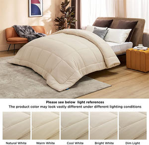 Edredón acolchado personalizado de algodón y poliéster, colcha de Color sólido para todas las estaciones, venta al por mayor - Product Image 2