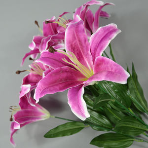 Vente en gros directe 7 tête <span class=keywords><strong>tigre</strong></span> <span class=keywords><strong>orchidée</strong></span> lys bouquet artificiel fleurs de mariage <span class=keywords><strong>orchidée</strong></span> artificielle pour la décoration de mariage - Product Image 3