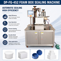 Machine de scellage semi-automatique DEEPACK pour boîtes en polystyrène, équipement d'emballage pour la chaîne du froid destiné à la livraison alimentaire