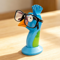 Support de présentation pour lunettes et lunettes de soleil en bois sculpté à la main VIPbuy avec finition peinte pour la maison/le bureau, cadeau (Flamingo)