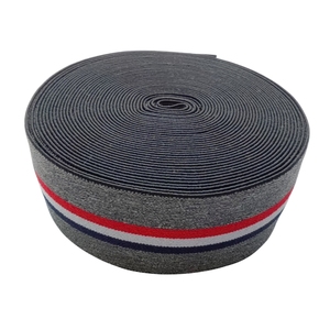 5cm Polyester Rayures Ruban Décoratif Sangle Souple Tricoté Bande Élastique pour Pantoufle <span class=keywords><strong>Bandeau</strong></span> Jarretelle - Product Image 5