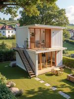 Maison préfabriquée modulaire respirante et antirouille avec installation rapide pour les camps de travailleurs et les appartements, design moderne