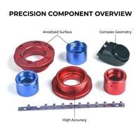 Pièces usinées CNC sur mesure de haute précision, composants en aluminium anodisé tournés et fraisés pour équipements industriels