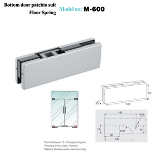 Produttore di accessori per porte in vetro senza telaio temperato per ufficio raccordo Patch in acciaio inossidabile 304 - Product Image 3