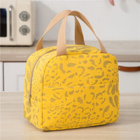 Bolsa Térmica Porta Alimentos con Estampado de Leopardo para Oficina o Escuela, Bolsa de Picnic Reutilizable con Aislamiento de Aluminio