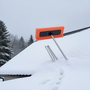 Rastrillo para nieve de techo con hoja de espuma ajustable, 7.3-18.4 pies, tubos de extensión con mango de metal, herramienta ligera para quitar nieve de la casa - Product Image 2