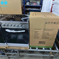 Four électrique 80L avec cuisinière à induction 4 brûleurs, cuisinière électrique en acier inoxydable autoportante pour cuisine commerciale, restaurant