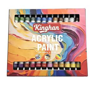 Juego <span class=keywords><strong>de</strong></span> Pintura Acrílica <span class=keywords><strong>de</strong></span> 24 <span class=keywords><strong>Colores</strong></span> <span class=keywords><strong>de</strong></span> 12 ml con Caja con Orificio para Colgar, para Pintura Profesional y Arte en Lienzo, Alta Pigmentación y Resistencia a la Luz - Product Image 6