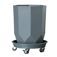 Nouveauté : Pots à fleurs en plastique modernes, carrés, extra larges, durables, avec trou de drainage, haute qualité, pour la maison et le jardin