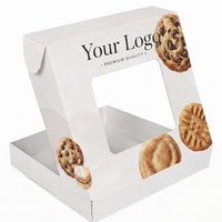 Boîte d'emballage alimentaire en papier personnalisée avec fenêtre pour biscuits, chocolats, bonbons, produits de boulangerie, emballage cadeau
