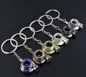 Spinning Rainbow Turbo Porte-clés Boîte de vitesses manuelle à six vitesses Porte-clés Roue Pneu Jante Porte-clés - Product Image 5