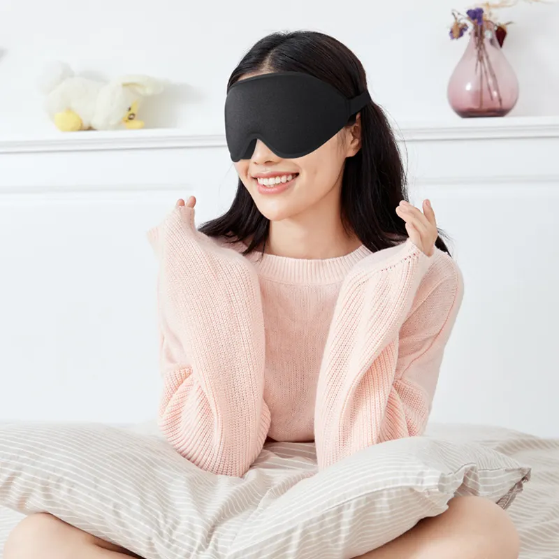 3D Contorned Cup Eye Sleep Mask para Homens Mulheres Slogan Sleeping Eye Mask Personalizar Headphones Pano Saco Cartão