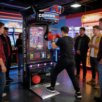 Machine d'arcade de boxe et de kick-boxing avec jeu de récompenses, équipement de divertissement à monnayeur pour usage commercial et domestique, idéal pour les centres de jeux