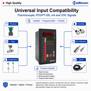 MPD510-86S: Indicadores Universales Industriales de Barra Gráfica de 80x160mm, LED Dual de 4 Dígitos + PV% para Monitoreo de Nivel de Temperatura, RS485 PLC - Product Image 3