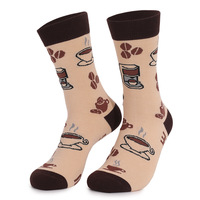 Chaussettes en gros amusantes, créatives, originales, à thème alimentaire (biscuits, chocolat, café) pour unisexe