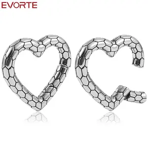 Evorte 10pcs Heart Ear Hanger Weights for Stretched Ears Gauges Stainless Steel Ear Plugs Gauges Stretching Kit Body Jewelry