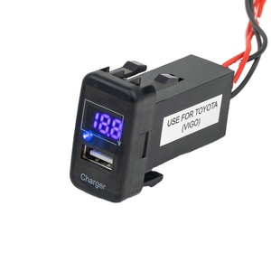 Prise de courant numérique <span class=keywords><strong>pour</strong></span> téléphone portable, chargeur <span class=keywords><strong>USB</strong></span>, sortie 2,1 a, voltmètre, prise avec <span class=keywords><strong>port</strong></span> <span class=keywords><strong>USB</strong></span> <span class=keywords><strong>pour</strong></span> Bus, RV, <span class=keywords><strong>moto</strong></span>, SUV - Product Image 1