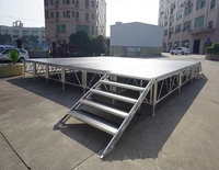 Mesa de Truss Portátil para Exteriores de Aleación de Aluminio y Vidrio de 4 pies x 8 pies (1.22 x 2.44 m), Cuadrada, con Certificación TUV, para Eventos, Conciertos, Exhibiciones de Autos