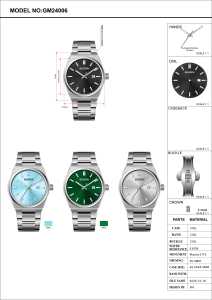 Reloj de Cuarzo de Acero Inoxidable 316L para Negocios con Indicadores Luminosos y Resistencia al Agua de 5 ATM para Uso Profesional - Product Image 5