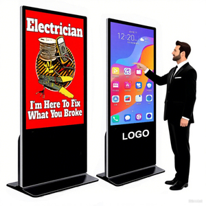 Đen Android dọc kiosk <span class=keywords><strong>LCD</strong></span> kỹ thuật số biển và hiển thị tầng thường vụ quảng cáo Màn hình hiển thị - Product Image 3