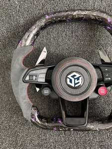 Volant en fibre de carbone forgée pour la modification et l'amélioration du volant du Volkswagen <span class=keywords><strong>Golf</strong></span> 8 GTI MK8 - Product Image 5