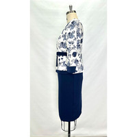 Ensemble deux pièces de qualité pour femme, style turc, motif floral africain, robe longue et tailleur, grandes tailles, idéal pour l'église
