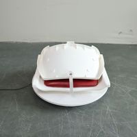 Chaise de pêche en bateau rouge et blanc simple en cuir PU pliant siège à dossier bas chaise multifonctionnelle Yacht voiture RV bateau accessoires