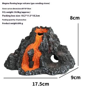 Diseño Original de Material de resina respetuoso con <span class=keywords><strong>el</strong></span> medio ambiente, decoración de pecera volcánica de alta simulación - Product Image 6